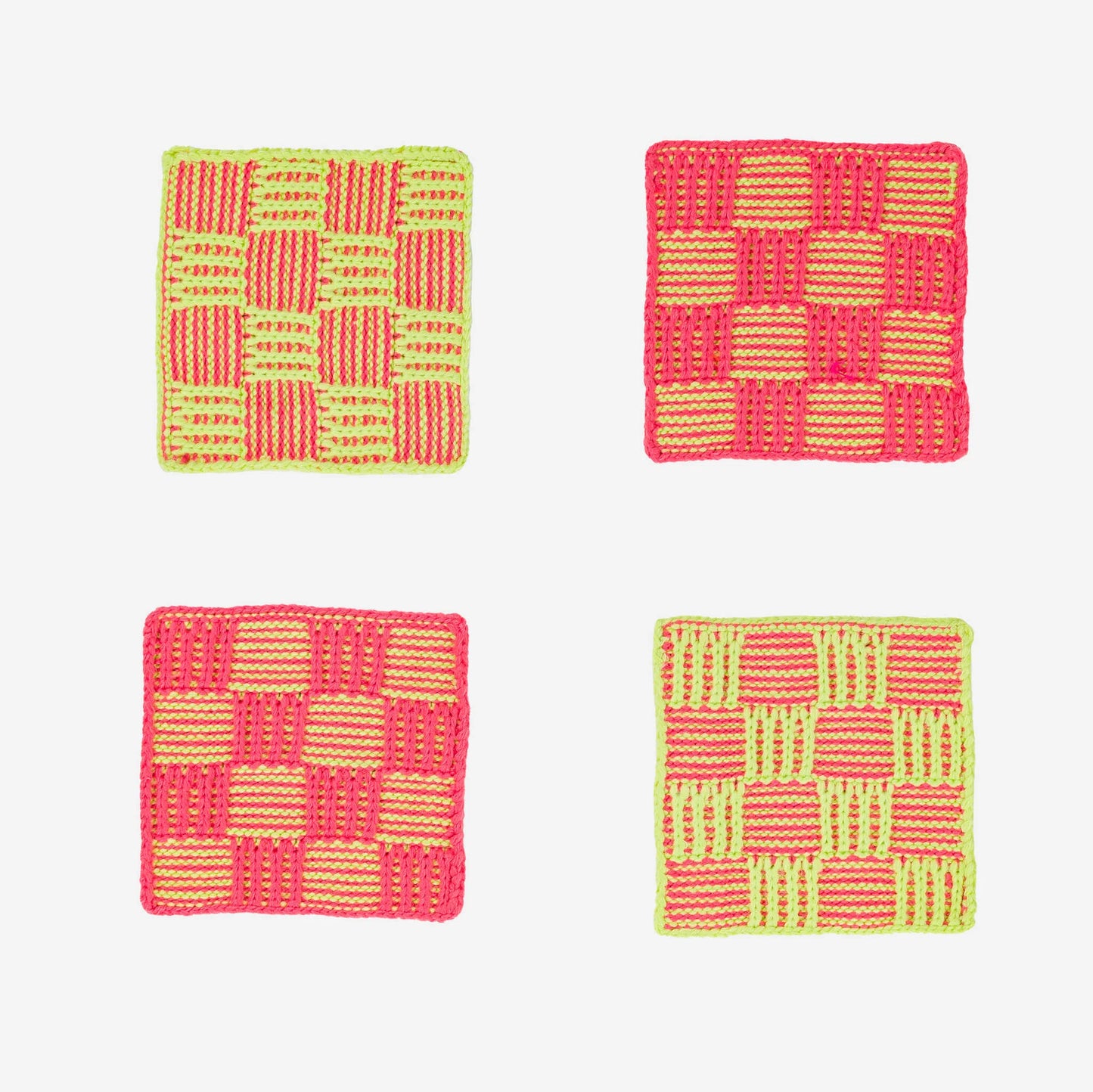 Verloop Checkers Mix Coaster Set - Melon