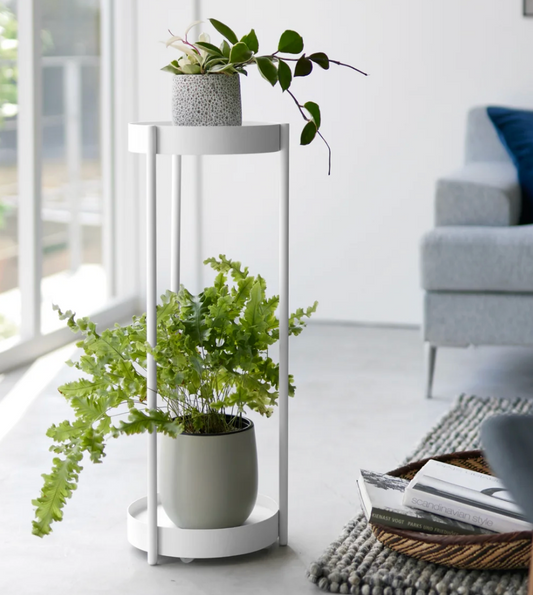 Tower Rolling Two-Tier Plant Stand