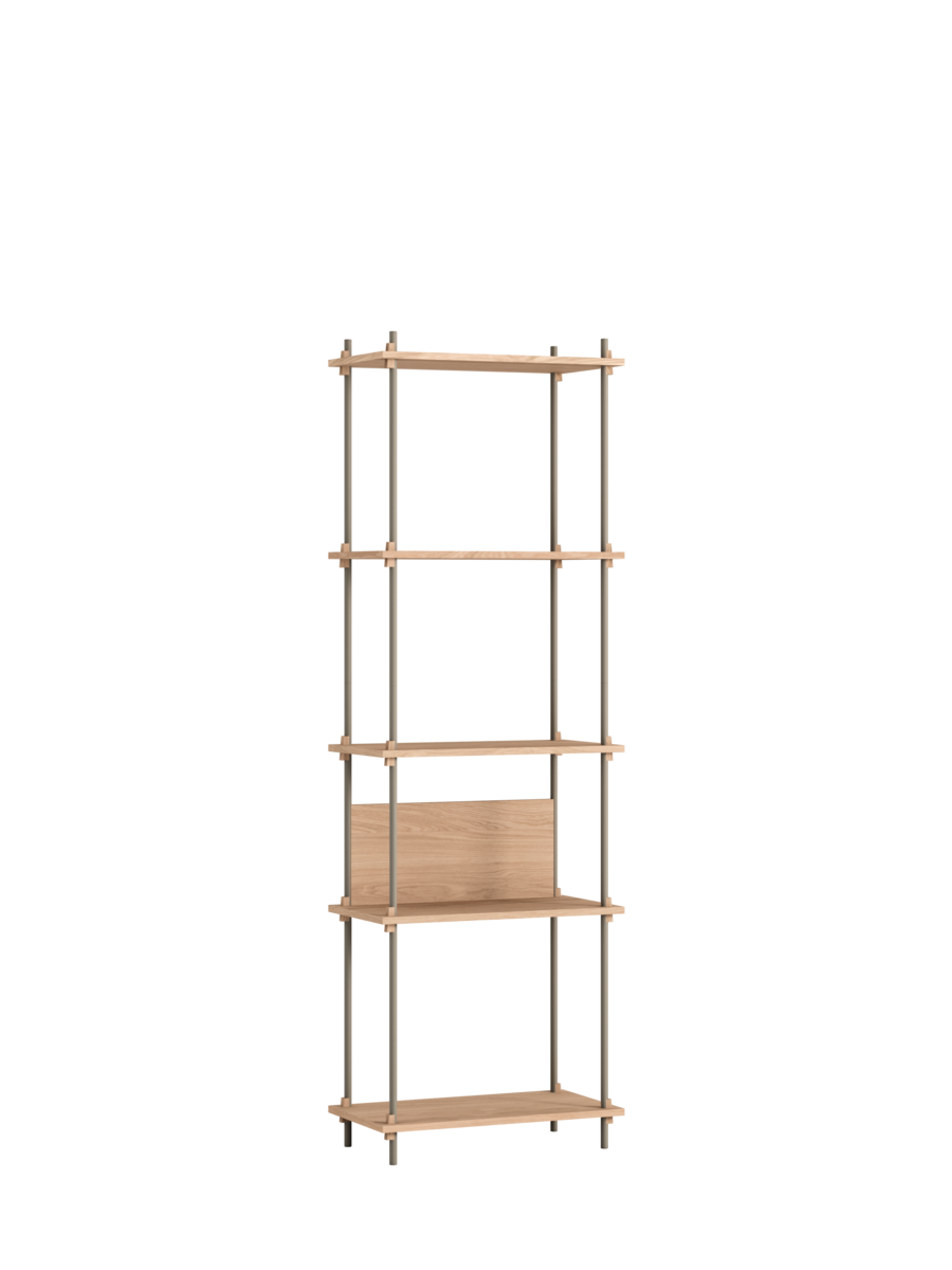 Tall Cabinet with 5 Shelves and Back Panel