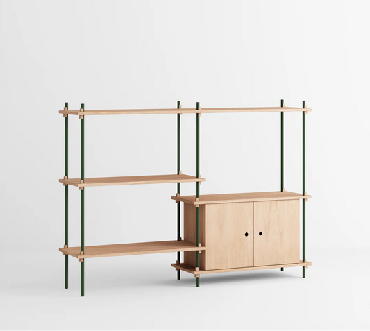 Moebe Double Low Cabinet Pine Green (S.115.2.C.OA.PG)