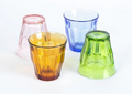 Colored Glass Tumblers 250 ml, Set of 4