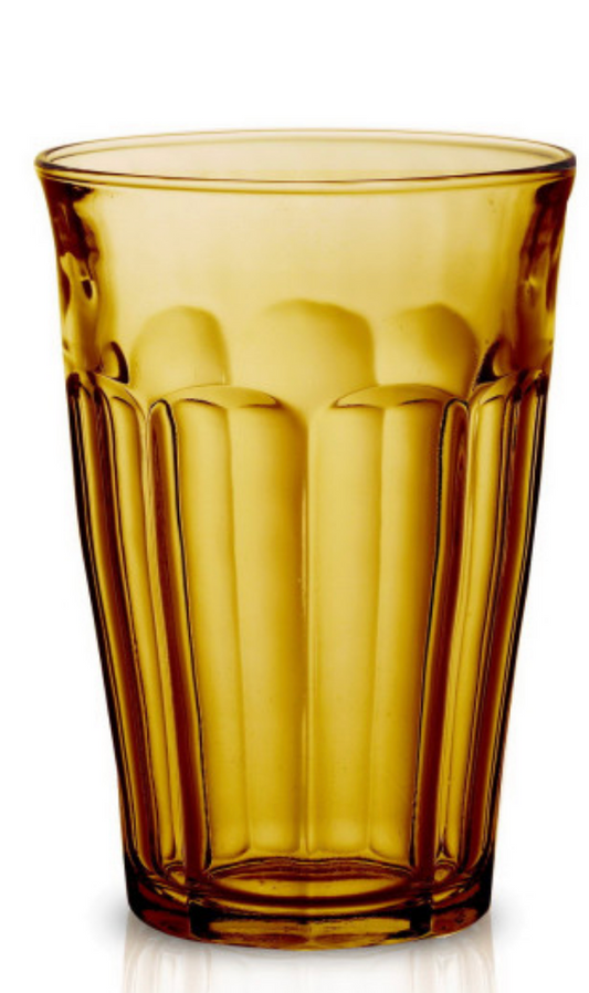 Duralex Picardie Amber Glass Tumbler 360 ml, Set of 6
