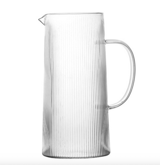 Ribbed Clear Pitcher 1.5 L