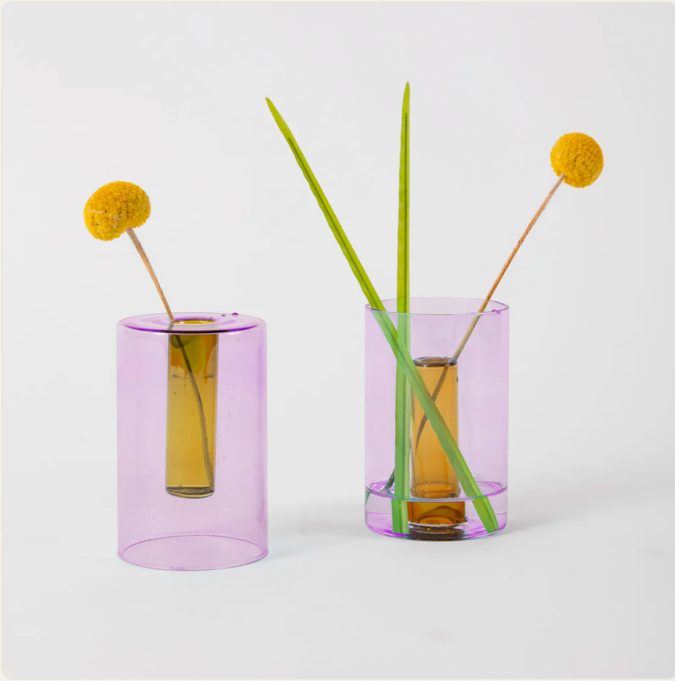Block SMALL Reversible Glass Vase