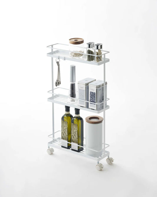 Tower Rolling Kitchen Storage Cart White