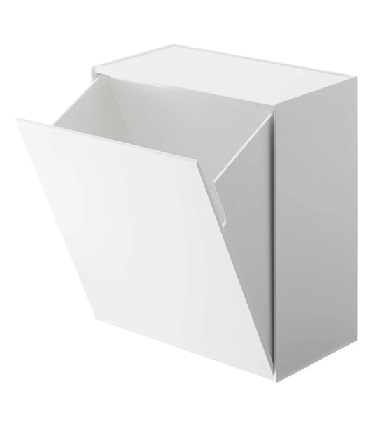 Tower Wall-Mount Storage or Trash Bin White