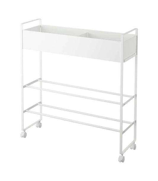 Tower Rolling Entryway Storage Shelf White